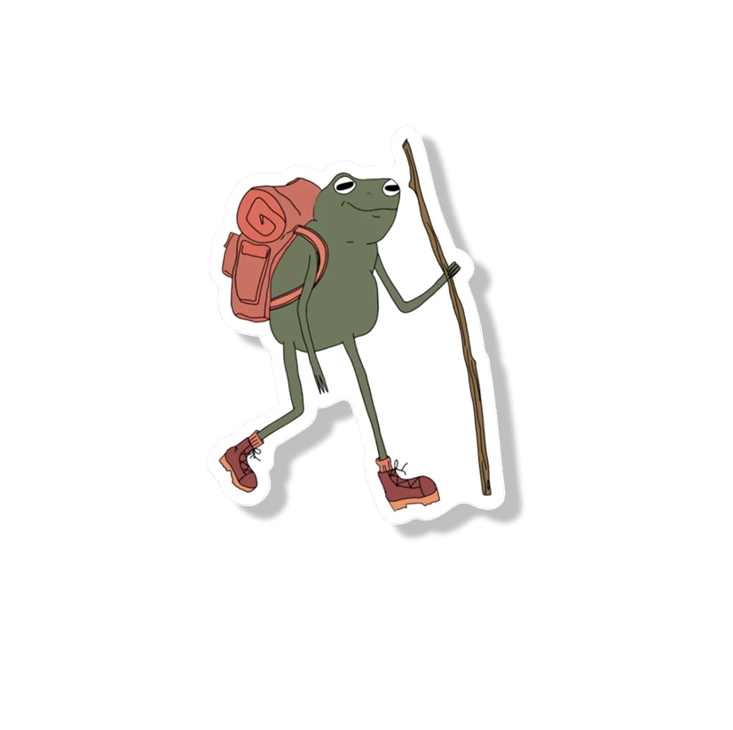 HIKER FROG STICKER