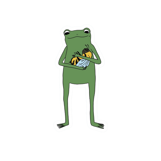 BABY BEE AND FROG STICKER