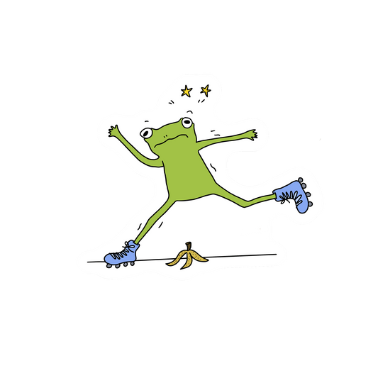 BANANA SLIP FROG STICKER