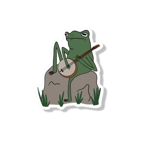 BANJO PLAYIN FROG STICKER