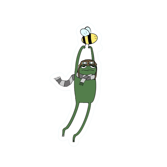 BEE FLYIN FROG STICKER
