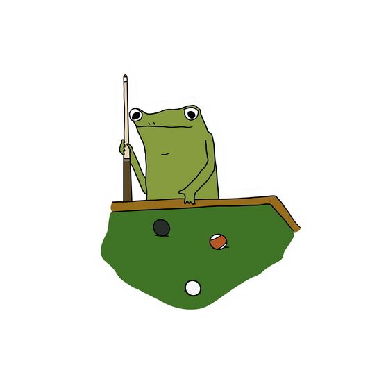 BILLIARDS FROG STICKER