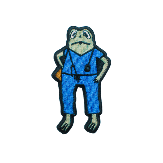 BLUE SCRUBS FROG PATCH