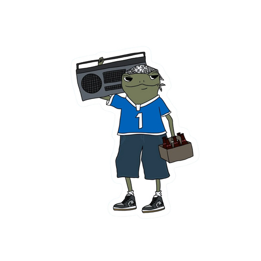 BOOMBOX SWAG FROG STICKER