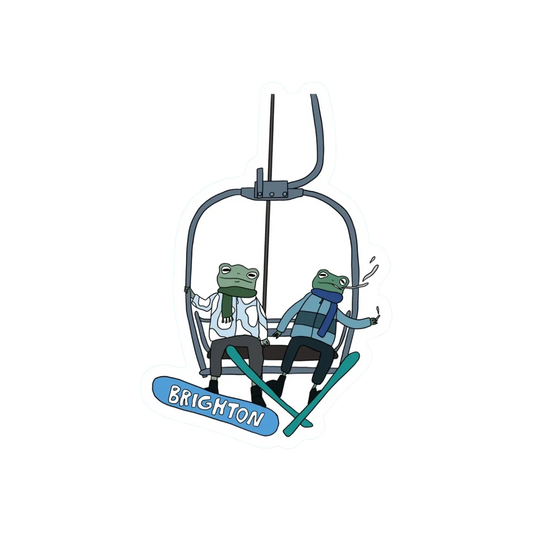 BRIGHTON SKI LIFT FROGS STICKER