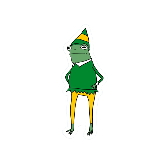 BUDDY THE ELF FROG STICKER