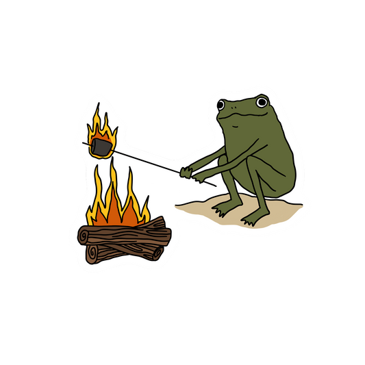 BURNIN' MALLOWS FROG STICKER