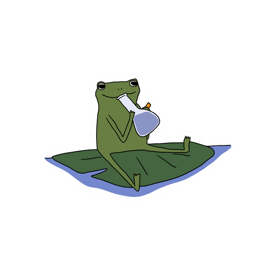 CUTE BONG FROG STICKER