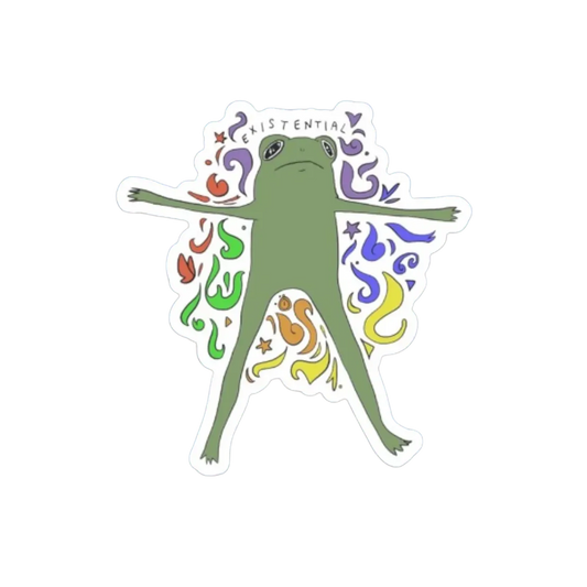 EXISTENTIAL FROG STICKER