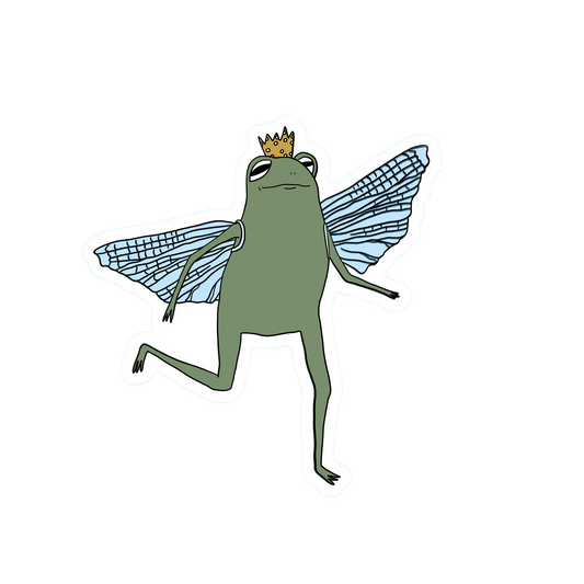 FAIRY PRINCESS FROG STICKER