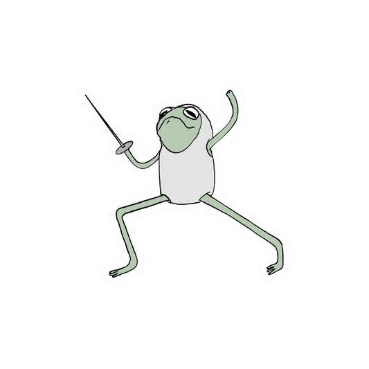 FENCING FROGS STICKER