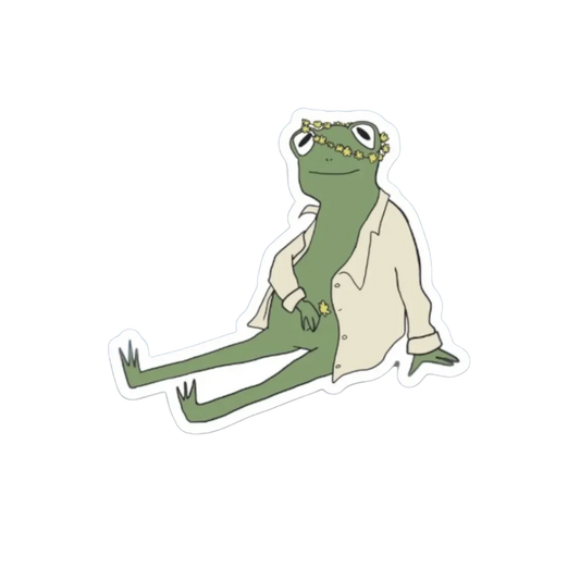 FLOWER CROWN FROG STICKER