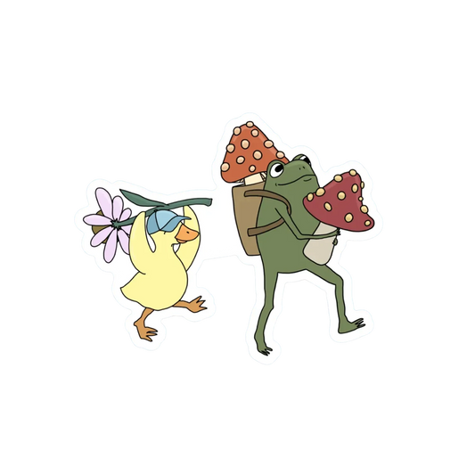 FROG AND DUCK FORAGING STICKER