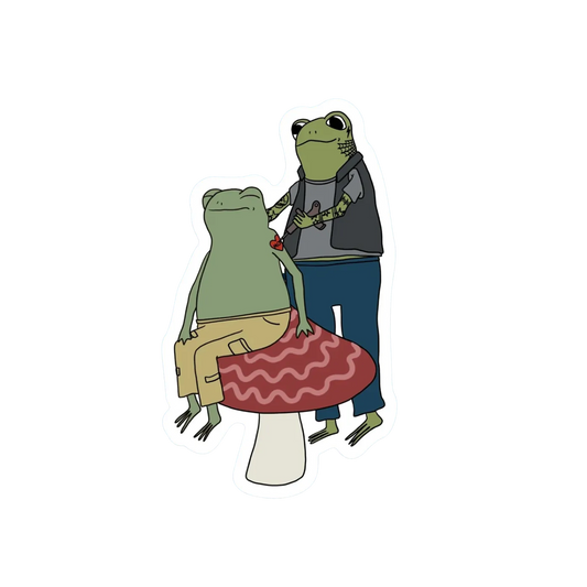 FROG GETTING TATTOO STICKER