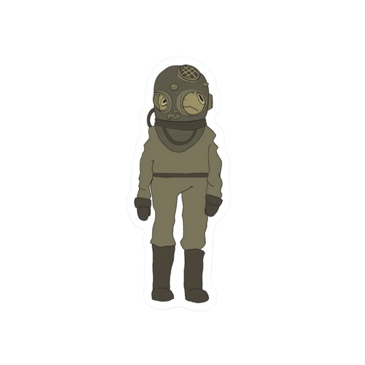 FROG IN SCUBA DIVER SUIT STICKER