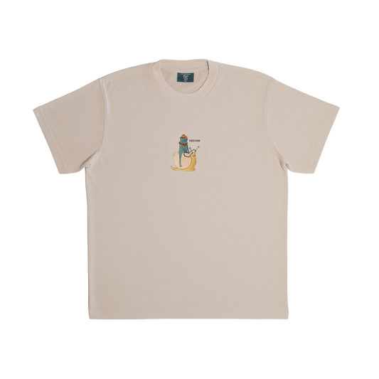 FROG RIDIN' A SNAIL TEE