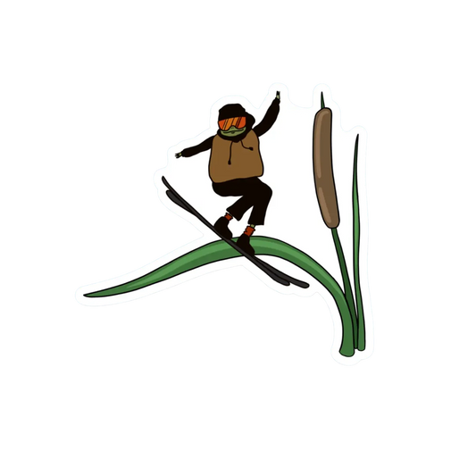 FROG SKIING AT THE SWAMP STICKER