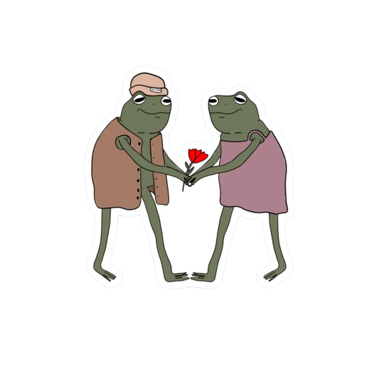 FROGS IN LOVE STICKER