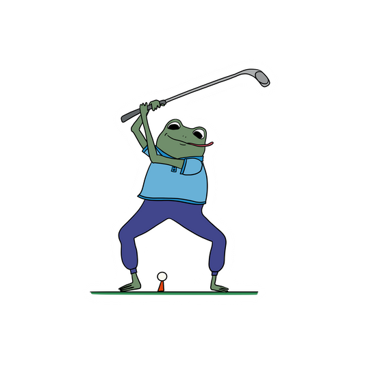 GOLF SWING FROG STICKER