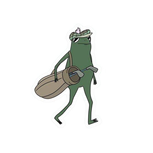 GOLFING BAG FROG STICKER
