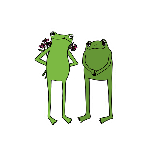 GOT YOU FLOWERS FROG STICKER