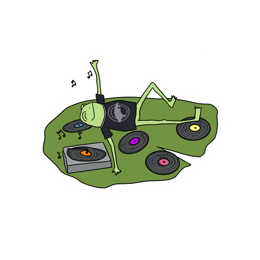 GRAYWHALE FROG ON A LILY PAD STICKER