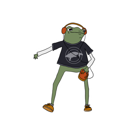 GRAYWHALE WALKMAN FROG STICKER