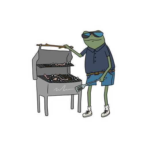 GRILL DAD FROG STICKER