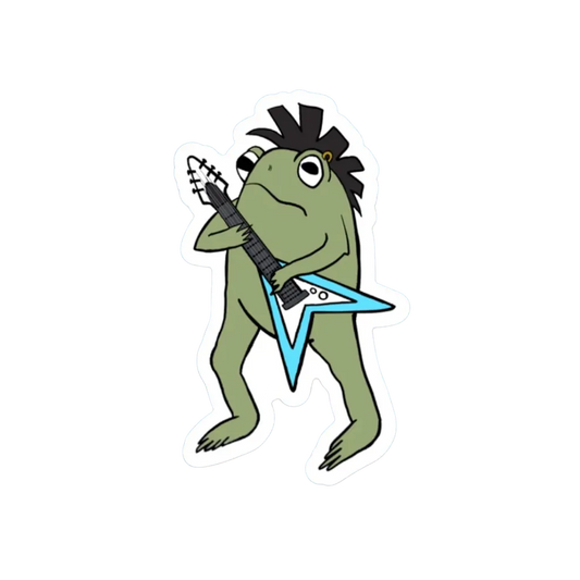 GUITAR ROCKIN FROG STICKER