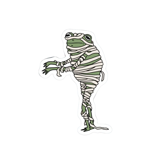 HALLOWEEN MUMMY FROG STICKER