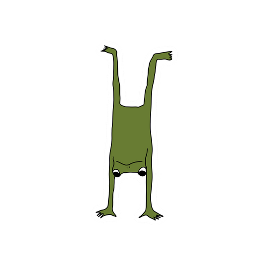 HANDSTAND FROG STICKER