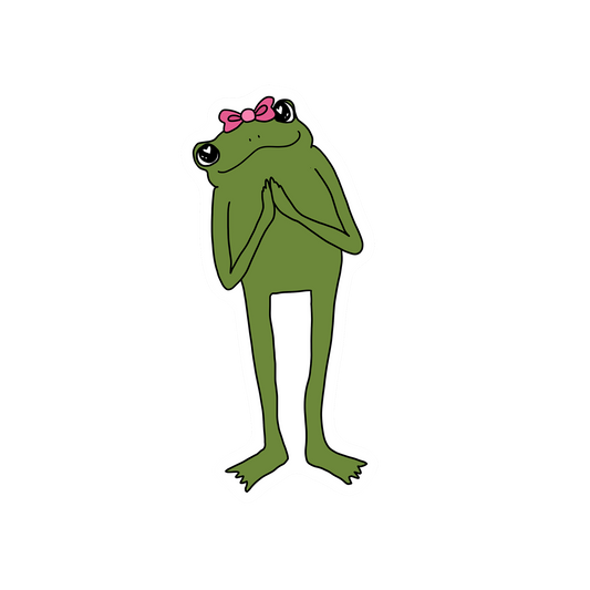 HEART EYES FROG STICKER