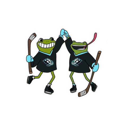 MAMMOTH HOCKEY CELEBRATION FROGS STICKER