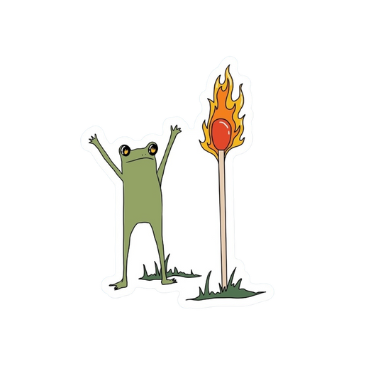 MATCH FIRE FROG STICKER