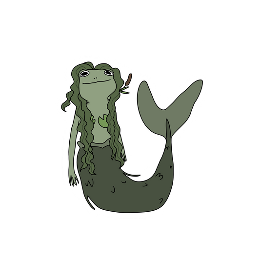 MERMAID FROG STICKER