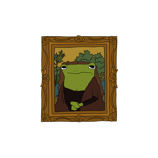 MONA LISA FROG STICKER