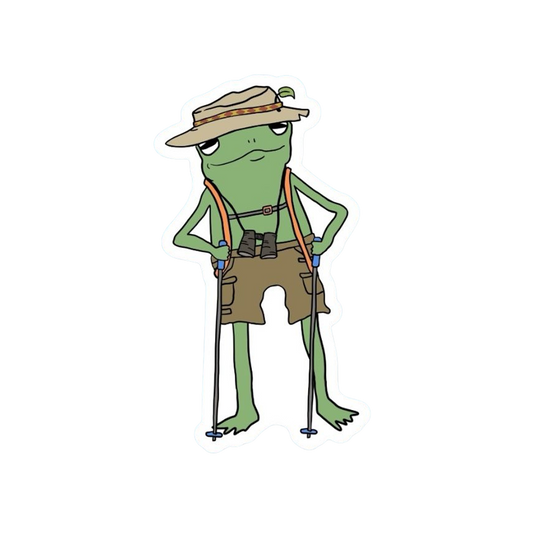 OUTDOORSY GRANDPA FROG STICKER