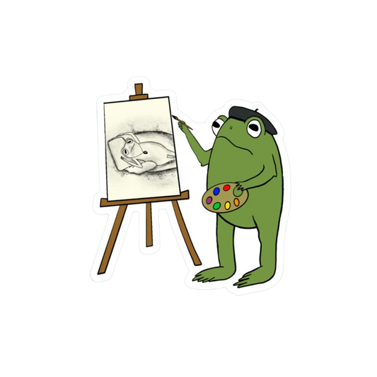 PAINT ME LIKE ONE OF YOUR FRENCH GIRLS FROG STICKER