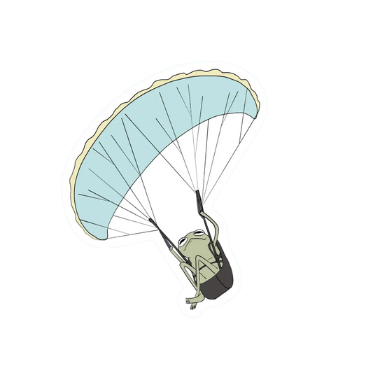 PARAGLIDING FROG STICKER