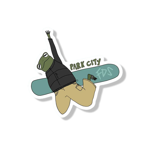 PARK CITY FROG BOARDER STICKER