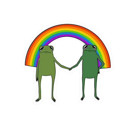 RAINBOW PRIDE FROGS STICKER