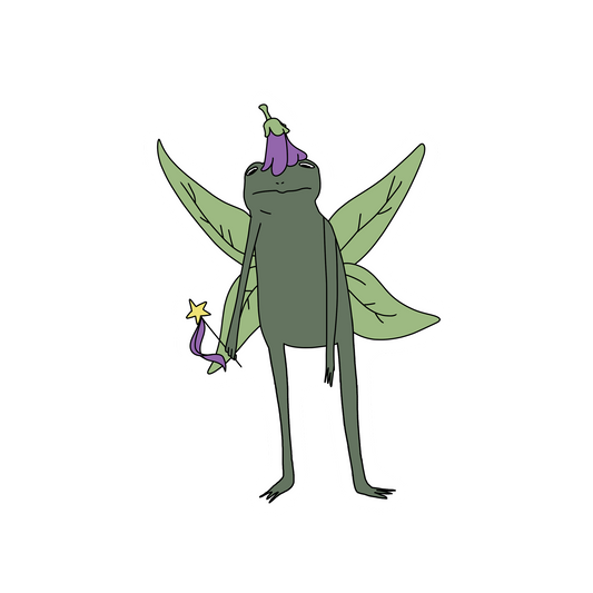 SAD FAIRY FROG STICKER