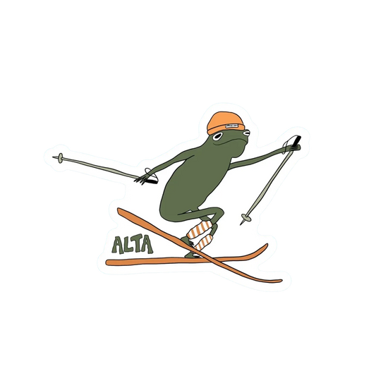SKIER FROG ALTA STICKER