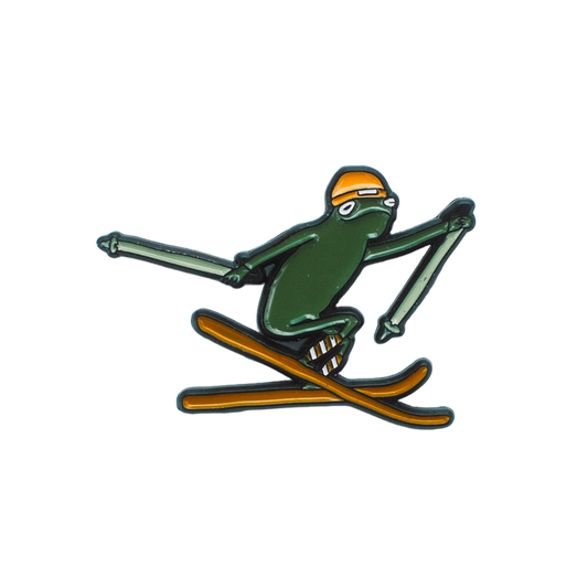 SKIER FROG PIN