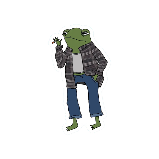 SMOKIN A JAY FROG STICKER