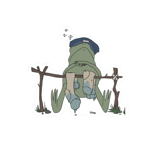 SNOOZIN' FROG STICKER