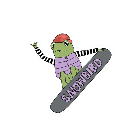 SNOWBIRD SNOWBOARDING FROG STICKER