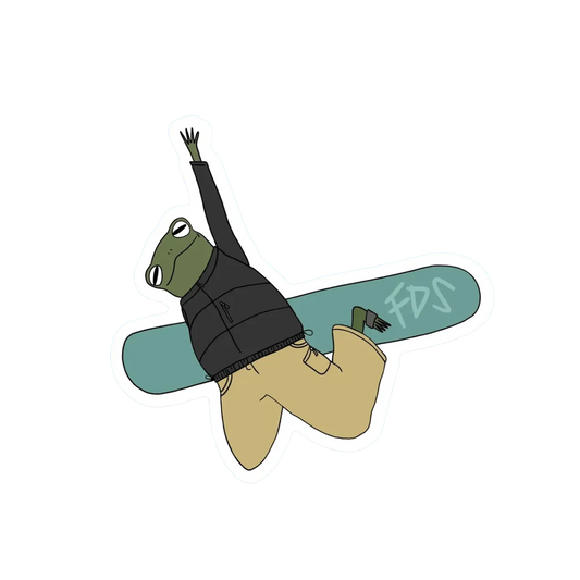 SNOWBOARDING METHOD FROG STICKER