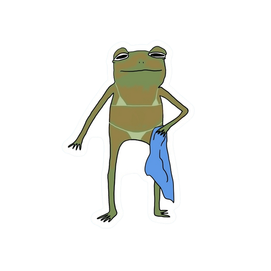 SUN BURNT FROG STICKER