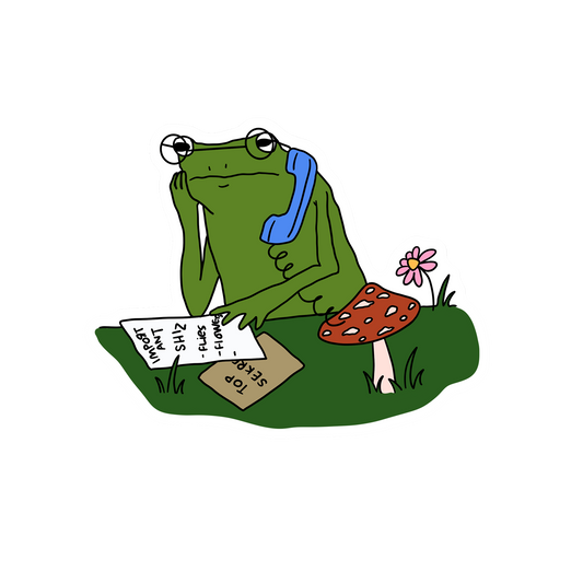 SWAMPED AT WORK FROG STICKER